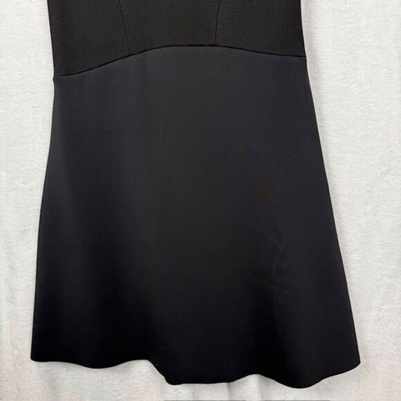 All Saints Sandy Dress Black Mini A-Line Two Tone Jersey and Satin Size Small - Picture 4 of 11
